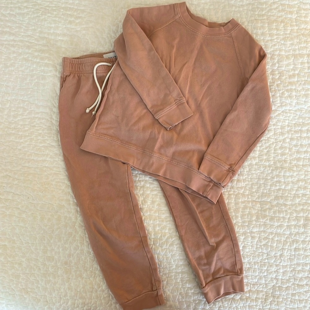 Mate the label rose sweatpants set